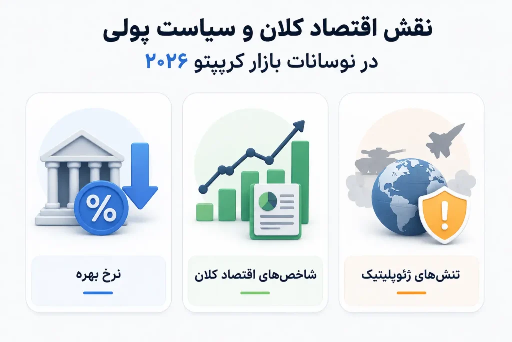نقش اقتصاد کلان و سیاست پولی در نوسانات بازار کریپتو ۲۰۲۶